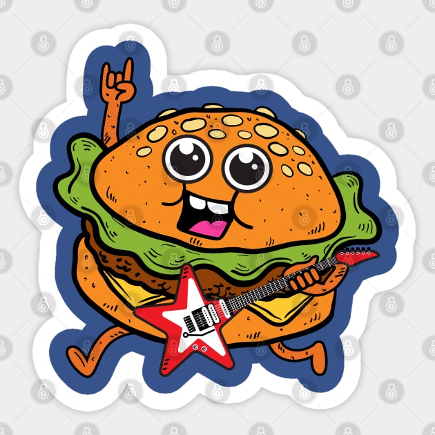 Burger Rocks Sticker by Plushism